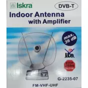 Antena Iskra G2235-07 sobna sa pojacalom, UHF/VHF, dobit 36dB, 220v + 12v FO