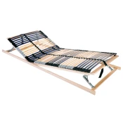 vidaXL Lamelni podstavek Rjava 90 x 190 cm Masiven bukov les
