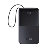 Baseus EnerFill FC51 Bipow 2 Pro power bank za brzo punjenje, 30.000 mAh, 22,5 W, s ugradenim USB Type-C kabelom, crna E0028100