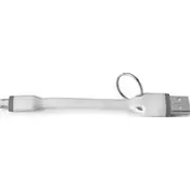 CELLY USB MicroUSB Kabel za privjesak 12cm Bijela