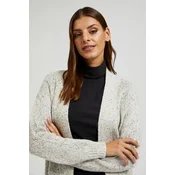 Womens mid-thigh cardigan MOODO - white