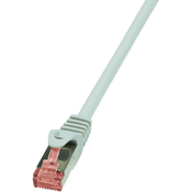 LOGILINK LogiLink CQ2082S RJ45 omrežni kabel\, Patch kabel CAT 6 S/FTP 7.50 m siva ognjevaren\, z zaščitnim zapornim zatičem 1 kos, (20418558)
