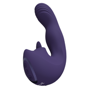 Vive Yumi Rechargeable Triple Motor G-Spot Finger Motion Vibrator & Flickering Tongue Stimulator /urple