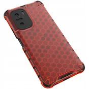 Honeycomb ovitek z odbijačem za Xiaomi Redmi K40 Pro+/K40 Pro/K40/Poco F3, rdeč