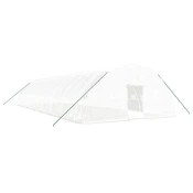 Plastenik s čeličnim okvirom bijeli 96 m2 16 x 6 x 2,85 m