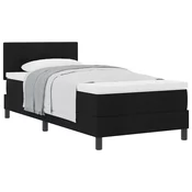 vidaXL vzmetnica na okvirju z vzmetnico Črna 100x200 cm Tkanina