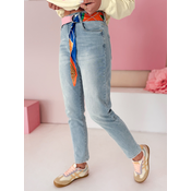 Spodnie damskie jeansowe mom fit NEWGEN niebieskie Dstreet