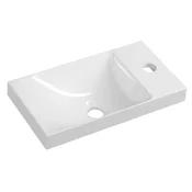 AGOS Umivalnik iz kultiviranega marmorja brez preliva 40x22 cm, bela/leva/desna - Bela - 40x22 cm - Sapho - 24 - Liti marmor - Pravokotnik - 400 - 106 - 220 - 14