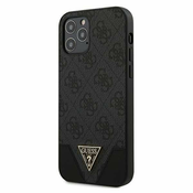Guess GUHCP12MPU4GHBK iPhone 12/12 Pro 6,1 grey hardcase 4G Triangle Collection (GUE000907)