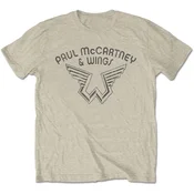 Paul McCartney Wings Logo Natural M Majica