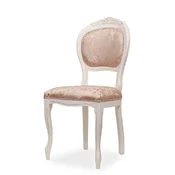 Casa Padrino luxury baroque dining room chair pink/white H. 97 cm
