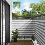 Balcony ekran Svijetlo siva i bijela. 120 x 700 cm