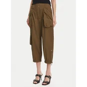 PINKO Hlače iz tkanine 104704 A2ER Khaki Regular Fit
