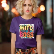 Camiseta Majica sa štampanim printom Cam 892, Ženska, Patlidžan