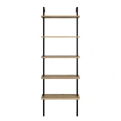 Hanah Home Piante Walnut Black Polica za knjige 60x174x22cm, Bež