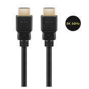 GOOBAY High Speed HDMI 2.1 8K z mrežno povezavo pozlačen 0,5 m kabel
