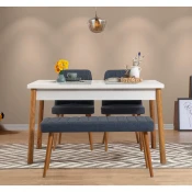Woody Fashion Komplet mize in stolov (4 kosi)