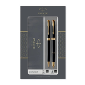 Parker poklon set sonet black gt - hemijska olovka + nalivpero ( PK93371 )
