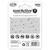 slomart Akumulatorske baterije everActive Ni-MH R6 AA 2600 mAh Professional Line (4 kosov)
