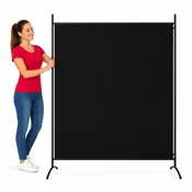 Vidaxl Paravan črn 175x180 cm tkanina