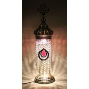 Casa Padrino Luxury Table Lamp Bronze/Pink A� 20 x H. 75 cm - Round Desk Lamp - Designer Deco Table Lamps - Luxury Table Lamps - Luxury Deco Lamps