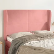 Vidaxl vidaXL Vzglavnik s krilci, roza 147x23x118/128 cm, žamet