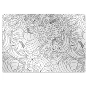 Decormat Zaščitna podloga za stol Doodle pattern 120x90 cm 2 cm