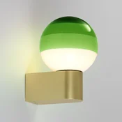 MARSET LED stenska svetilka Dipping Light A1, zelena/zlata - Dnevna soba/jedilnica - Dizajn - zelena, medenina - Kovina