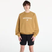 Mikina New Balance Linear Graphic Fleece Crew Stucco L
