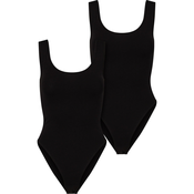 Womens body Organic Tank 2-pack black, black
