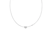 Emporio Armani ogrlica za žene srebrna s cirkonom Sentimental