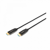HDMI AOC hybrid-fiber connection kabel, Type A M/M, 15m, UHD 8K@60Hz, gold, bl