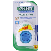 G.U.M Access Floss zubni konac za aparatice i implantate (Ideal for Implants, Bridges, Crowns & Wide Interdental Spaces with Built-In Threader) 50 kom