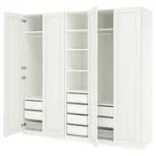 PAX/GULLABERG Garderobni sestav, bela/bela, 250x60x236 cm
