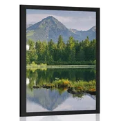 Plakat čudovita gorska panorama z jezerom - 30x45 no frame