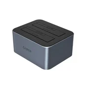 Orico 6626C3-C-V1 Priklopna postaja za kloniranje brez povezave za 2 x 2,5/3,5 SATA HDD/SSD - siva