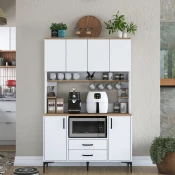 Hanah Home Višenamenska komoda JE168-3257, 120 x40 x184.2 cm, Bela