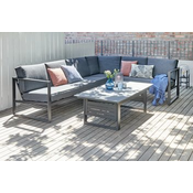 Lounge garnitura VONGE 6 os. crna