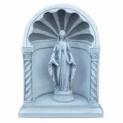 Casa Padrino Art Nouveau garden decoration concrete chapel with sculpture gray H. 66 cm