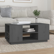 Stolic za kavu sivi 90 x 49 x 40,5 cm od masivne borovine