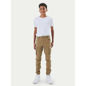NAME IT Hlače iz tkanine Bamgo 13151735 Rjava Regular Fit