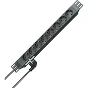 Kopp Vtična letev 19 palčna (48,26 cm) 8-delna črne barve zaščiteni kontakti Kopp 930805014