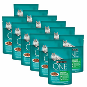 PURINA ONE INDOOR mini fileji tune s stročjim fižolom v soku 12x85 g