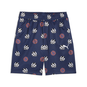 PUMA Sporty Cats Relaxed Printed Shorts Kids, Age, Blue Jewel, 5-6Y
