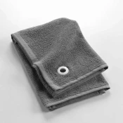 Antracitno siva frotirna bombažna brisača 50x50 cm Cuistot – douceur dintérieur
