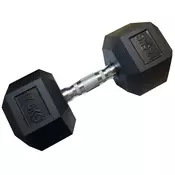 Kubisport Enoročna šesterokotna hanta HEX 17,5 kg gumirana