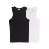 Bershka Majica  črna / bela