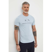 Majica kratkih rukava Armani Exchange za muškarce, boja: siva, s tiskom
