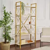 HANAH HOME Polica za knjige Elysian Travertine Gold