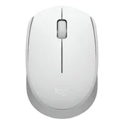 Logitech M171 Miš, 1000 DPI, Bežicni, Opticki senzor, 3 tastera, Beli
